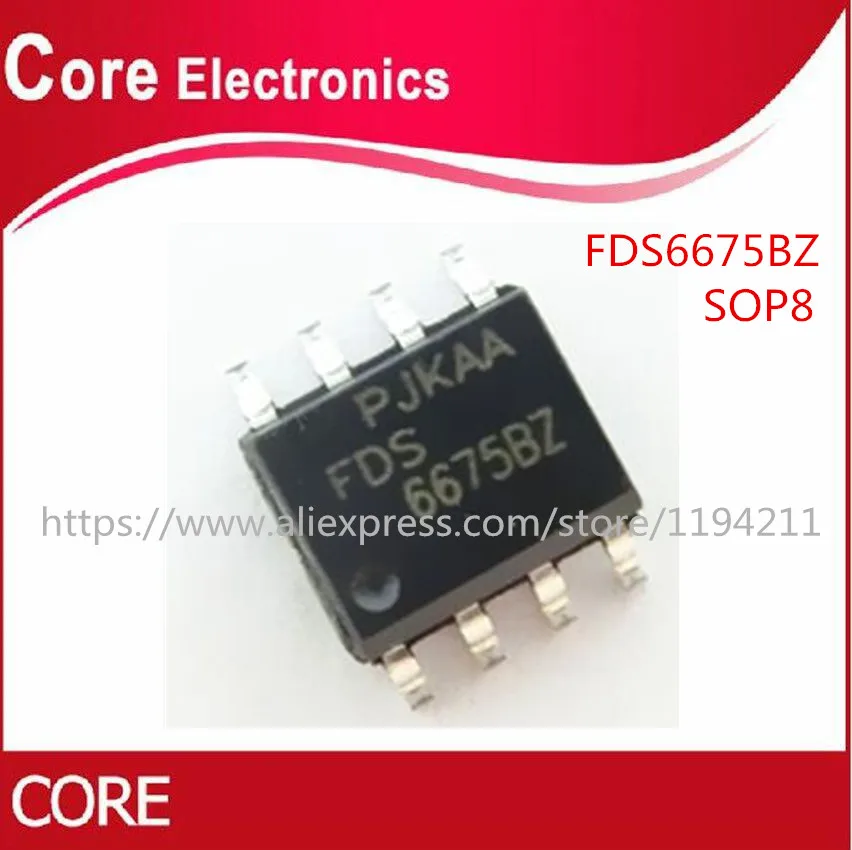 100 шт./лот FDS6675BZ FDS6675 6675BZ MOSFET лапками углублением SOP-8 | Электронные компоненты и