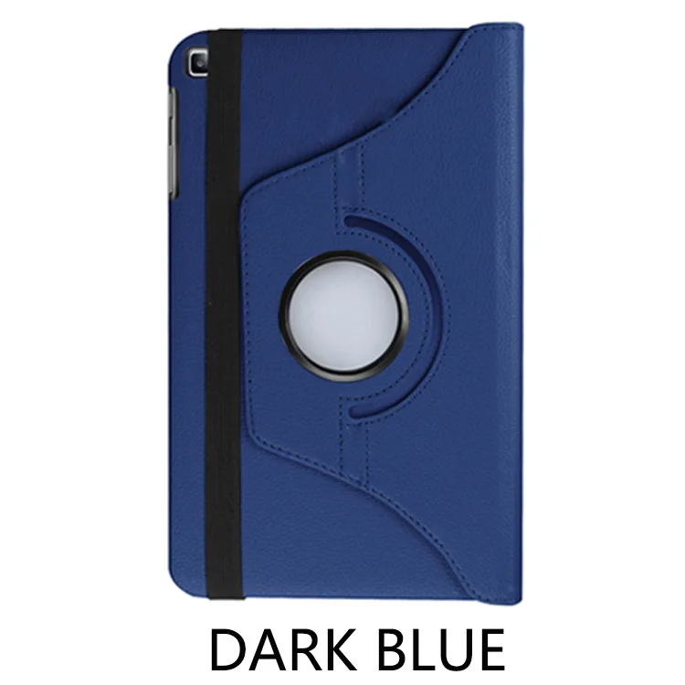 360 Вращающийся чехол для Samsung Galaxy Tab 10,1 T510 T515 Стенд крышки PU чехол для SM-T510 SM-T515+ Закаленное стекло Фильм - Цвет: T510- Dark blue