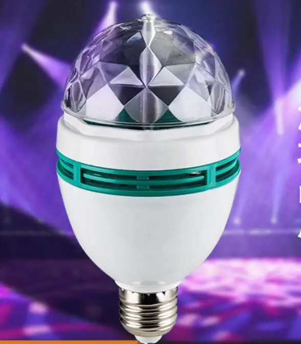 

LED Mini Ballroom Stage Disco Bars Light Colorful Auto Rotating RGB Bulb Christmas New Year Party Lamp KTV Magic Crystal Ball