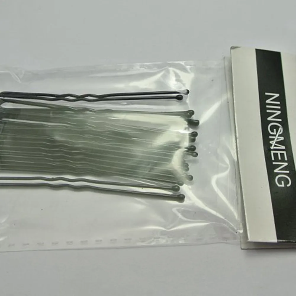 100 Black Wavy U Comb Bobby Pins Grips Hair Barrette Clip 60mm | Украшения и аксессуары