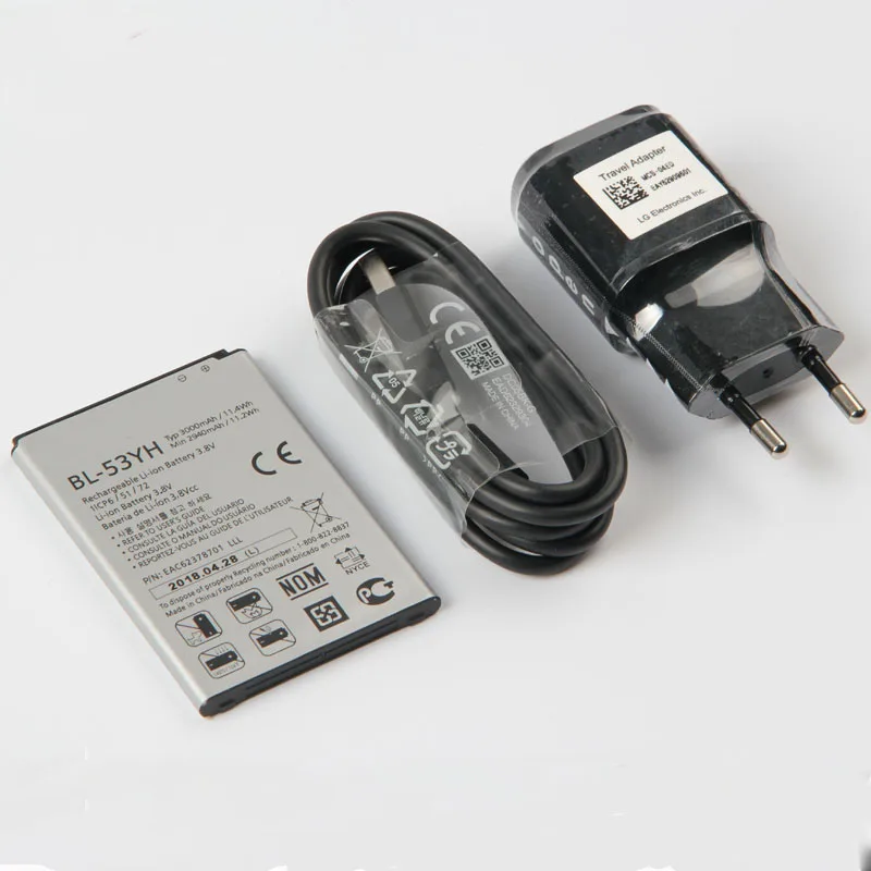 Оригинальный аккумулятор G3 + черное зарядное устройство для LG Optimus D830 D850 D851 D855 LS990