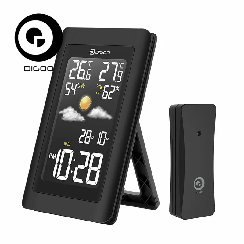 

Digoo DG-TH11300 TH11300 Wireless HD Screen USB Outdoor Weather Station VA Glass Hygrometer Thermometer Forecast Sensor Clock
