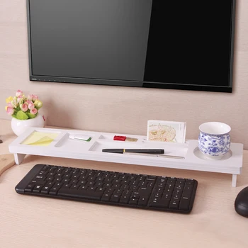 

Hot Selling Multifunctional thickening desktop keyboard desktop shelf storage rack finishing frame white Storage Holders
