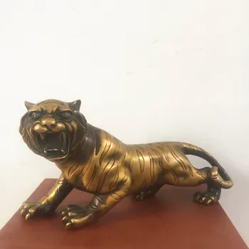 

Large size tiger mountain river animal, bronze solid