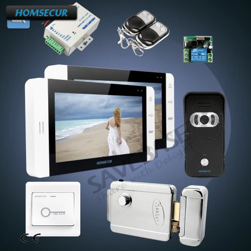

HOMSECUR 7" Wired Hands-free Video&Audio Intercom System+LCD Color Screen for House/Flat 1C2M