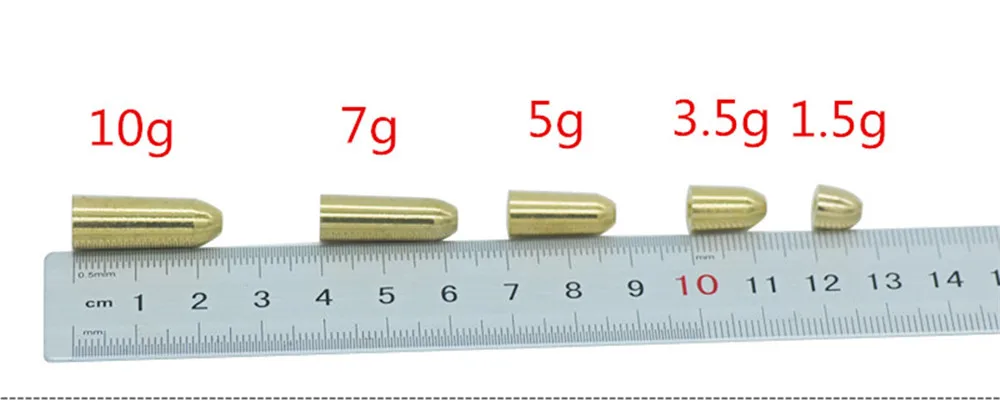 Умные рыболовные грузила 20 шт 1,8 г, 3,5 г, 5 г, 7 г, 10 г медные рыболовные принадлежности Ассорти в форме пули рыболовные снасти набор Pesca