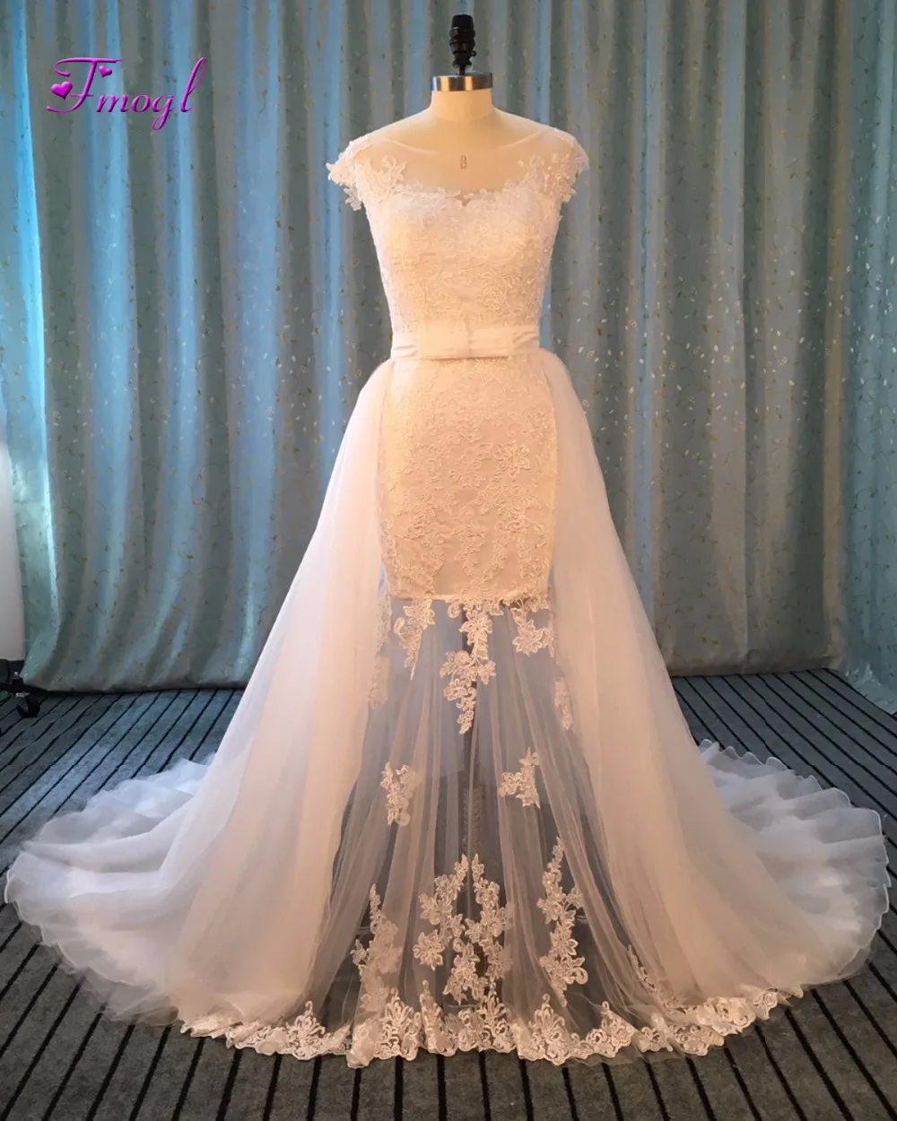 Buy Fmogl Glamorous Tulle Appliques