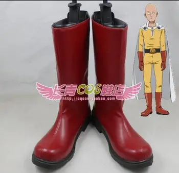 

One Punch Man Saitama Caped Baldy Hagemanto Boots Men Boy Red Cosplay Halloween Shoes