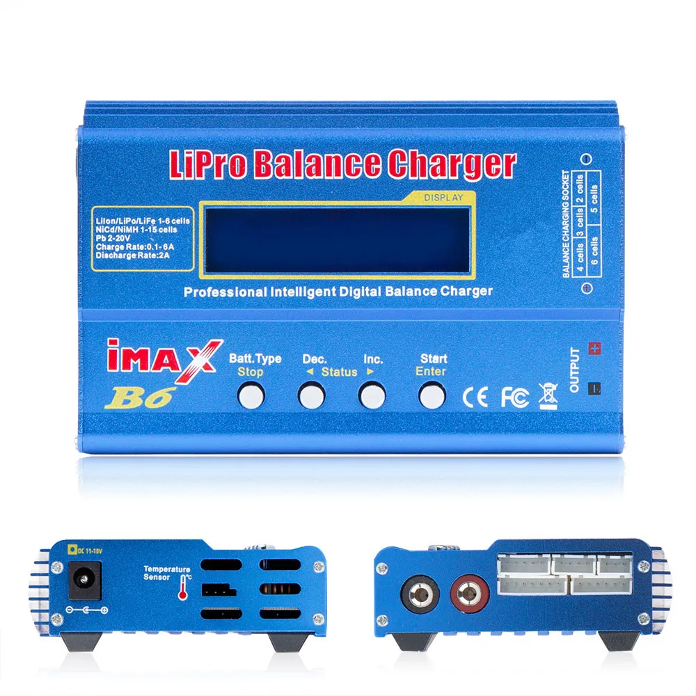 HTRC iMAX B6 80 Вт 6A зарядное устройство Lipo NiMh Li-Ion Ni-Cd цифровой RC IMAX B6 Lipro зарядное устройство Dis зарядное устройство+ 15 В 6A адаптер