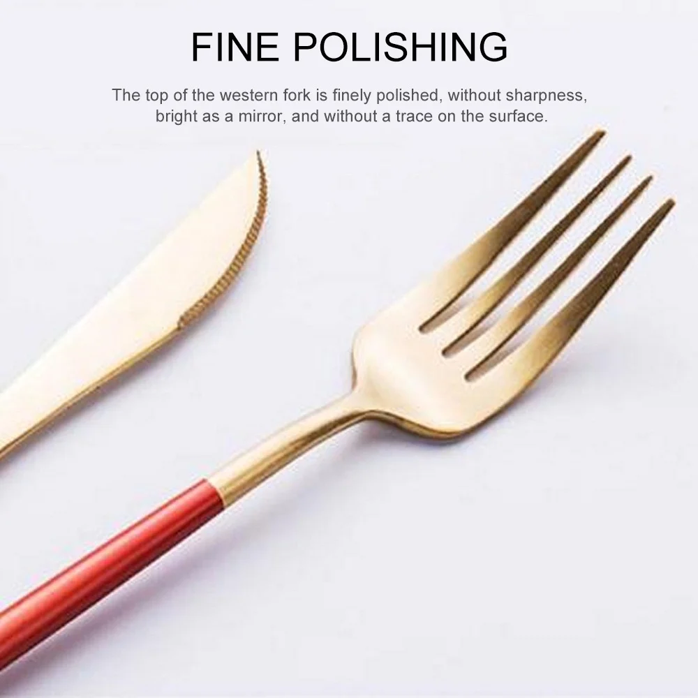 304 Stainless Steel Cutlery Cutlery Set Table Set Storage Tableware PVD Titanium Coated Spray Hot Non-disposable Tableware