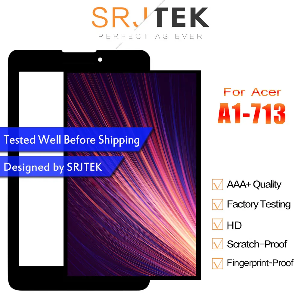 Srjtek 7-дюймовый сенсорный ЖК-экран для Acer iconia Tab7 Tab 7 тачскрин с цифровым