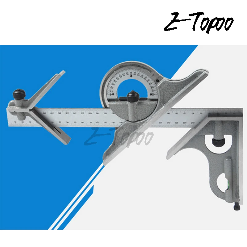 Stainless Steel Universal Bevel 180 Degree Angle Combination Square Protractor Ruler Set Universal Bevel Stainless Steel Universal Bevel 180 Degree Angle Combination Square Protractor Ruler Set Universal Bevel