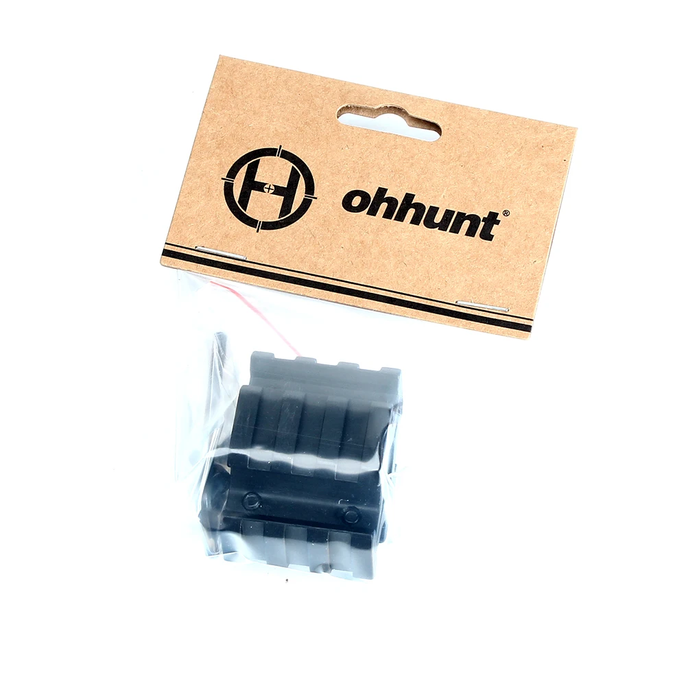 ohhunt Tactical 3 Slots Four Side Mount Picatinny Weaver Adapter Rail Base for Hunting AR 15 Rifle Sight Laser Flashlights (6)
