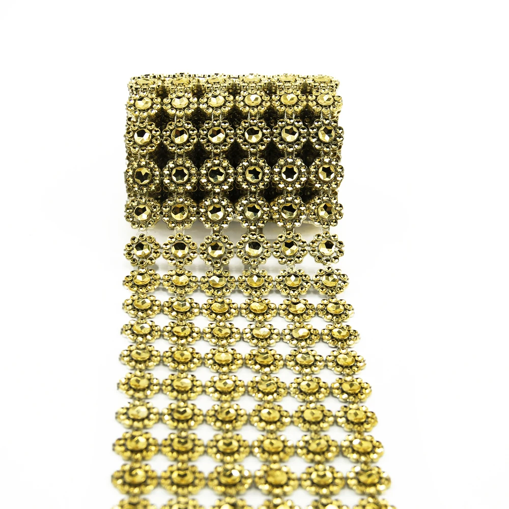 

Rhinestone Mesh Trim Bling Row Diamond Wrap Crystal Party Wedding Decoration event supplies for diy Garment accessories,1Yc657