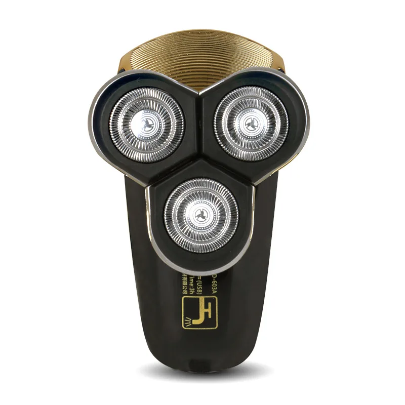 Jinding 603A Gold Waterproof Electric Shaver Beard Cleanser for Man Use