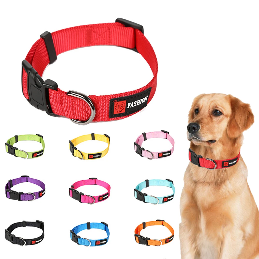 

Nylon Webbing Dog Collar Adjustable Heavy Duty Clip Buckle Pet Collar for Small Medium Dogs Chihuahua Dog