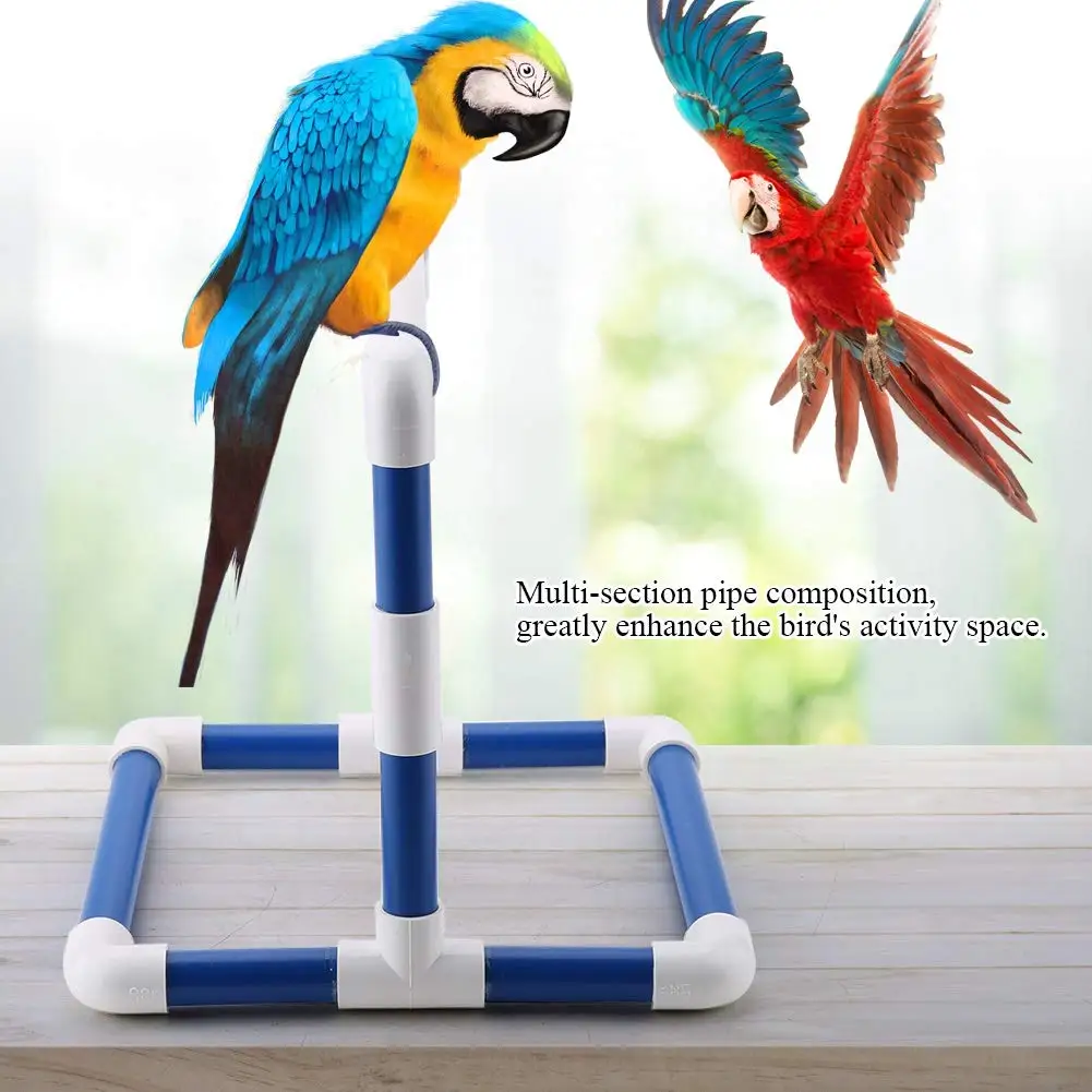 Птица ПВХ окунь платформа учебные стенды попугаи душ perches Playstand Playgound стоячая игрушка для Macaw Cockatoo африканский серый
