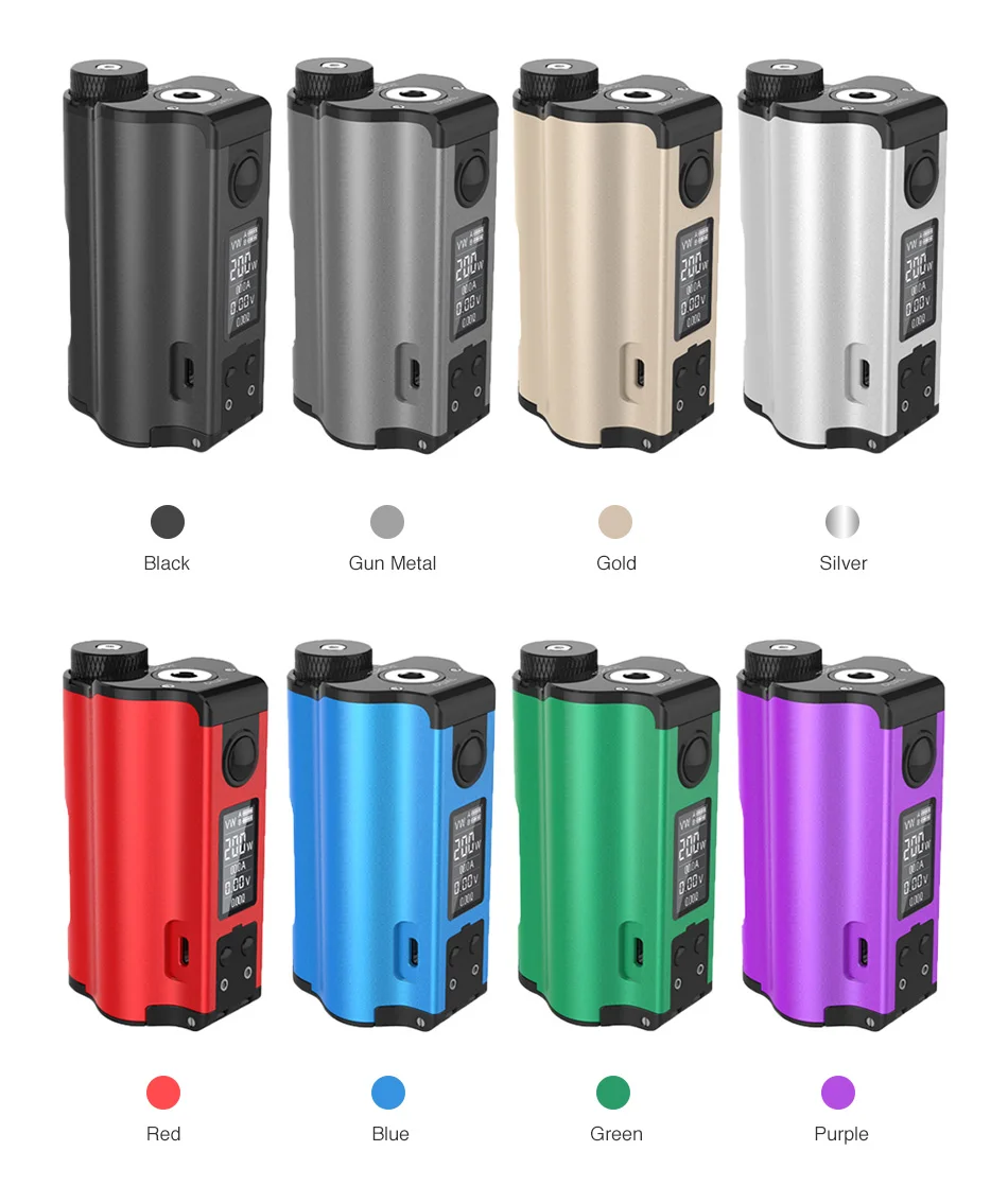 DOVPO Topside Dual 200 Вт Топ заполнение TC Squonk мод с 10 мл Squonk бутылка No 18650 Батарейный блок мод электронная сигарета VS drag 2/shogun