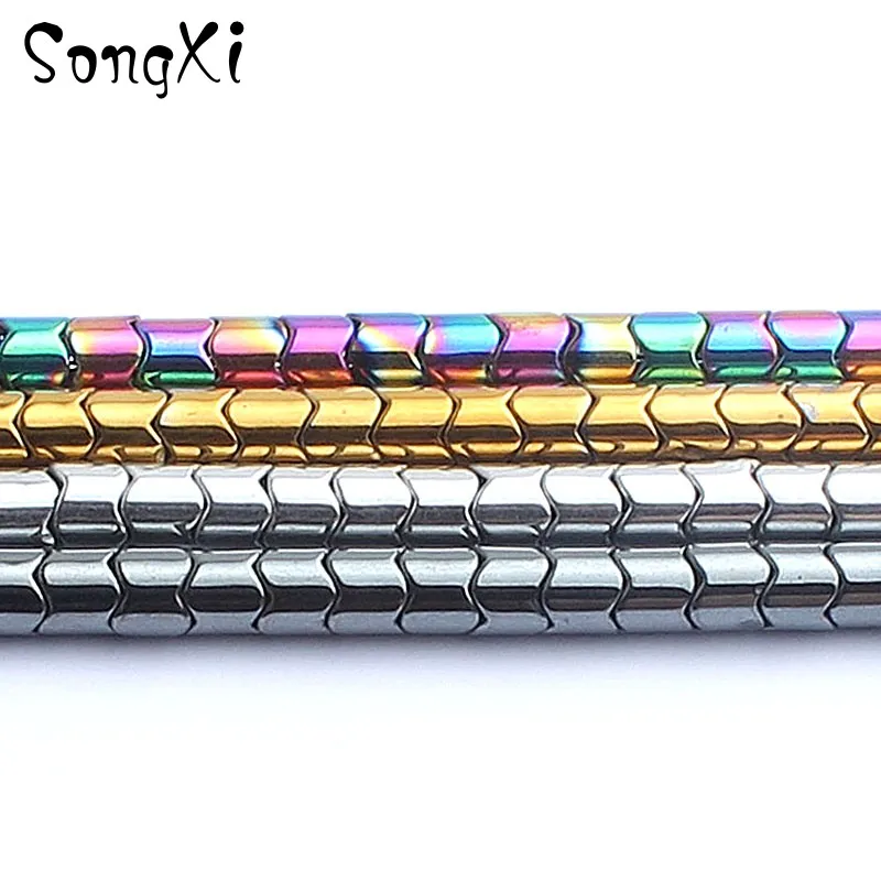 

5*4mm Wholesale Column Tube Shaped Hematite Spacer Beads for Jewelry Making Natural Stone Bead Diy Necklace Bracelet Strand 15''