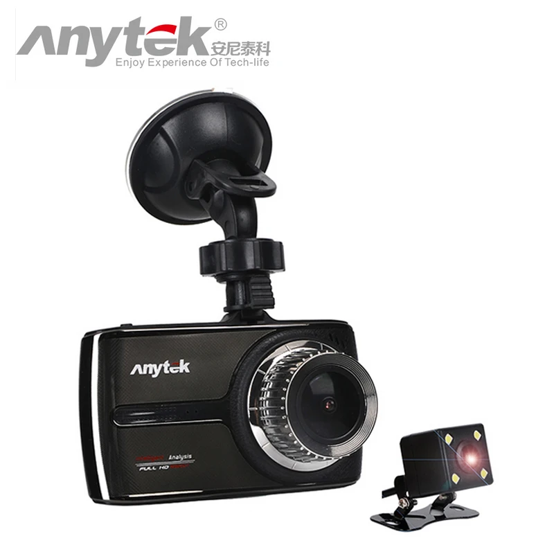 Оригинальный Автомобильный видеорегистратор Anytek G66 super full HD ADAS DWR HDR с двойным