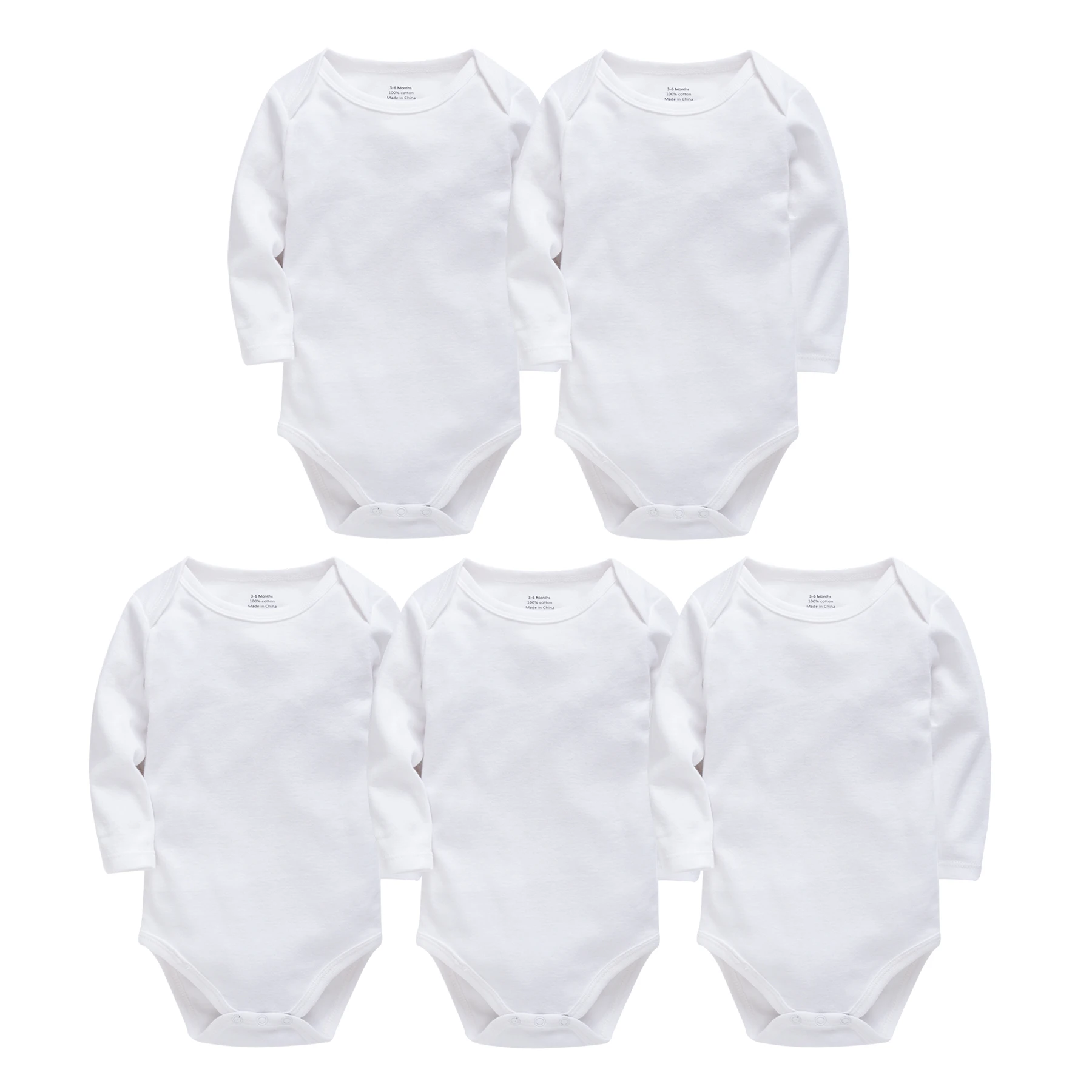 Коллекция года, однотонная белая одежда для малышей хлопковый боди с длинными рукавами для маленьких девочек и мальчиков, боди для новорожденных, bebe, комбинезон для малышей возрастом от 0 до 24 месяцев - Цвет: 5HY2048