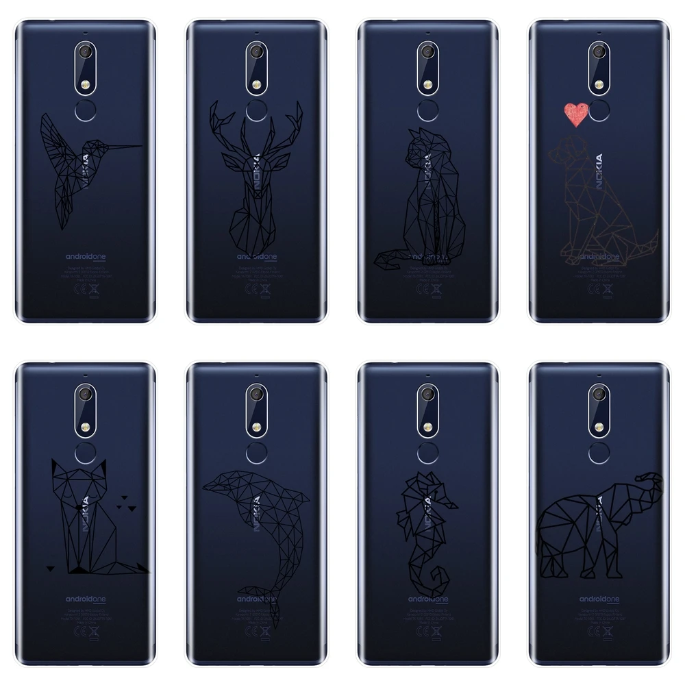 

Phone Case For Nokia 2.1 3.1 5.1 6.1 7.1 Plus Soft Silicone Cat Dog Fox Elephant Deer Back Cover For Nokia 2.1 3.1 5.1 6.1 7.1