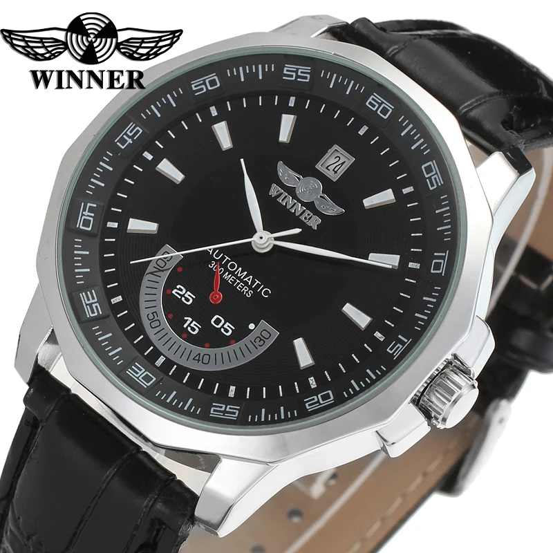 Мужские наручные часы скелетоны Winner WRG8041M3S3 автоматические серебристого цвета с