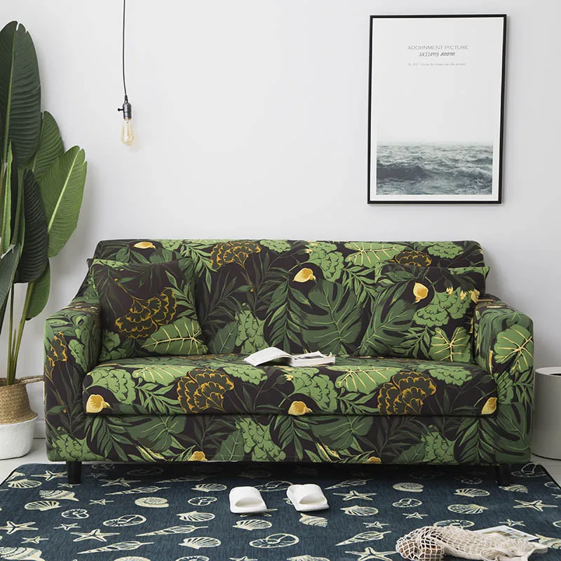 Эластичные чехлы для диванов хлопок диван чехлов плотно Обёрточная бумага все включено диван-кровать Чехлы для Гостиная домашних животных диван Ipad Mini 1/2/3/4 местный - Цвет: Color 14