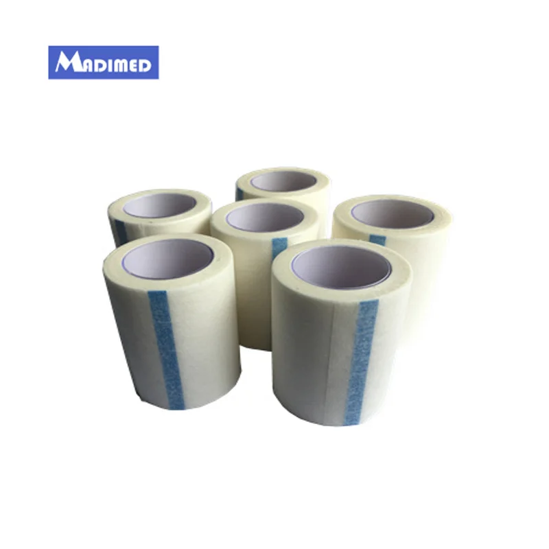 

6rolls/lot 5cm x 9.1m Free shipping Adhesive Nonwoven Micropore Breathable surgical paper tape roll hypoallergenic fix tape