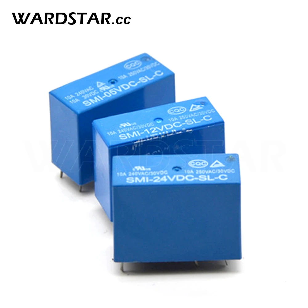 

Relay SMI-05VDC-SL-C SMI-12VDC-SL-C SMI-24VDC-SL-C 10A 5pins DC5V DC12V DC24V Relays