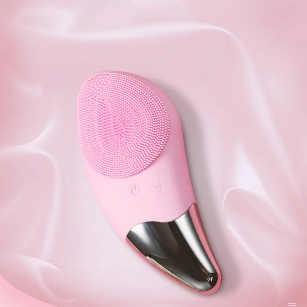Ultrasonic Vibration Silicone Cleansing Instrument Wash Instrument Electric Wash Brush Washing Artifact Pore Cleaning Brush 5