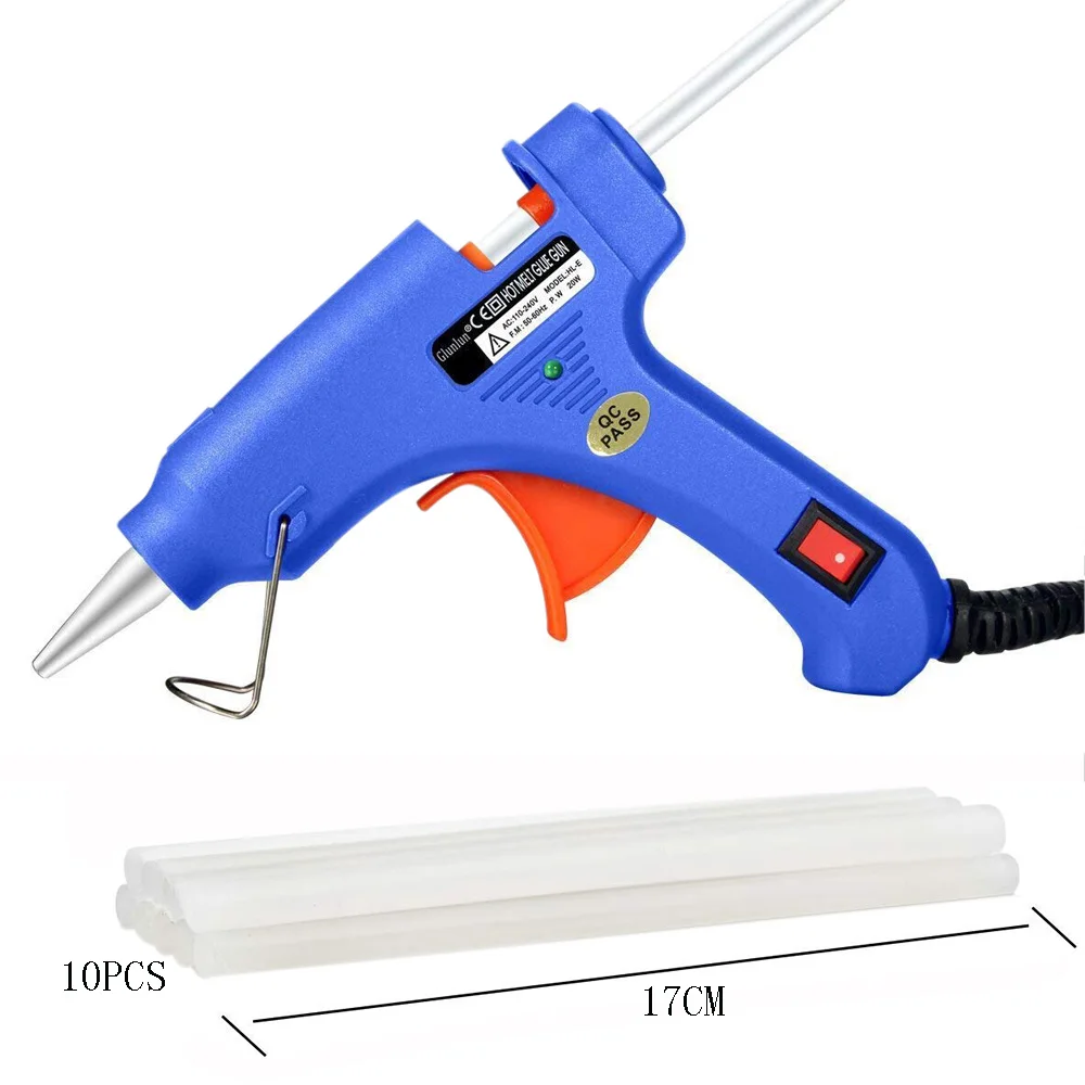 Клеевой пистолет Petpig 20 Вт высокотемпературный термоклей съемный анти-горячий чехол для DIY инструмента электроинструмента маленькие ремесленные проекты горячий клеевой пистолет - Цвет: A   B