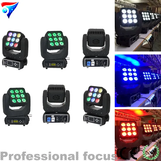 6pcs/lot Mini Led Matrix Moving Head 9*10W 4in1 Led Moving Head Beam RGBW Led Moving Head Beam DMX Control