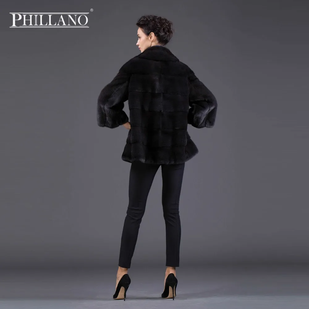 PHILLANO 2016 Коротная Зимняя Куртка С О образным вырезом Премиум Шубы Из Натурального