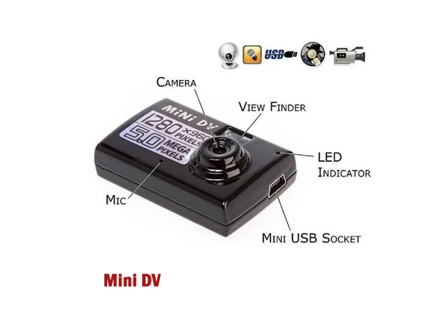 16 ГБ карта + Mini DV DVR Высокое разрешение цифрового видео Камера Мини Pocket DV