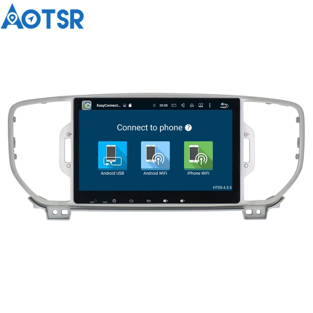 Best Aotsr Android 8.0 GPS navigation Car DVD Player For KIA sportage 2016 2017 multimedia 2 din radio recorder WIFI Bluetooth stereo 4