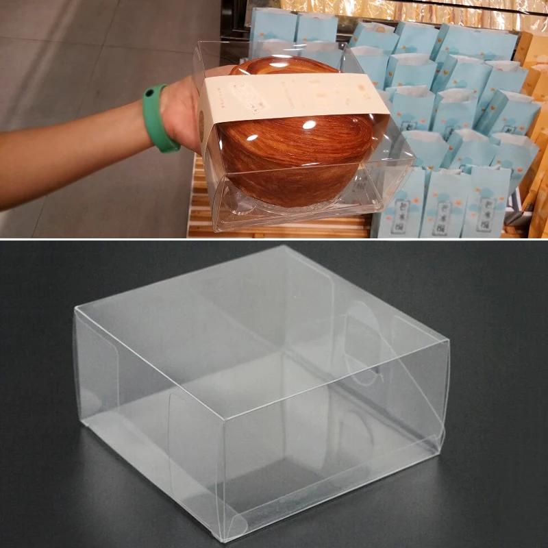 

20pcs/lot Clear PVC Plastic Cake Boxes Cupcake Wedding Party Gift Box And Cake Packaging box Transparent for Baking shop 9/25