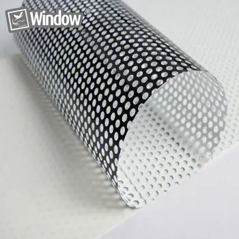 

Sunice Printable White One Way Vision Vinyl Film Self adhesive film Paintable / perforated for advertising print 1.37x15m