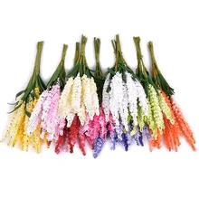 10 unids/lote PE ramo de lavanda de gomaespuma accesorios de decoración para el hogar de la boda para floreros falsos diy corona de flores artificiales