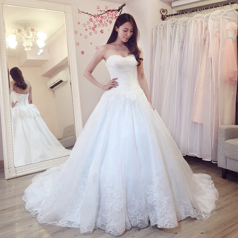 Vinca Sunny белый кружево бальное платье Princesa Свадебные платья 2019 Милая Vestido De Noiva Свадебные