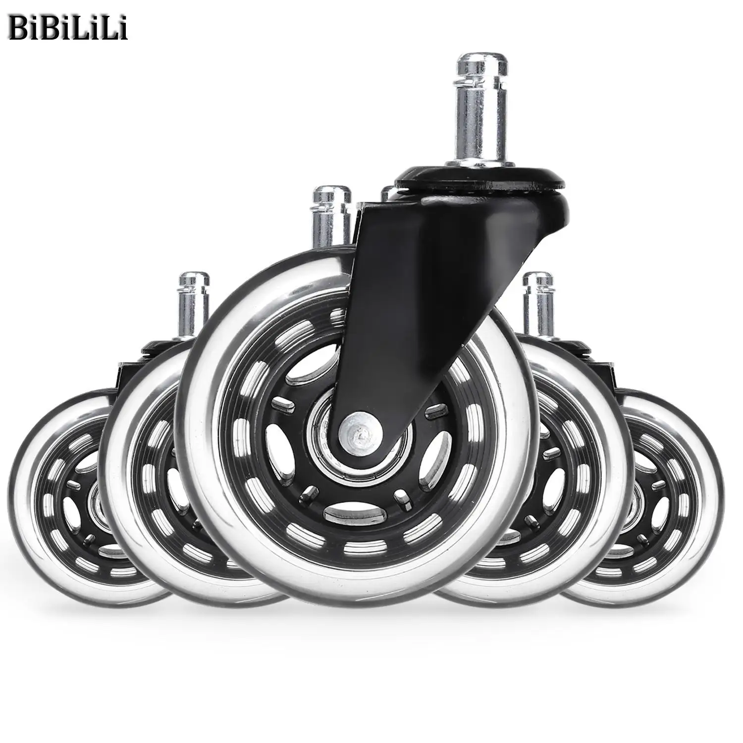 

Caster Inch 43 2 6cm Kit Office Wheels and Clear 1 2 95 Black 0 Replacement Chair Pack 1cm Swivel 99 Dia 7 5 3 4cm 0 inch