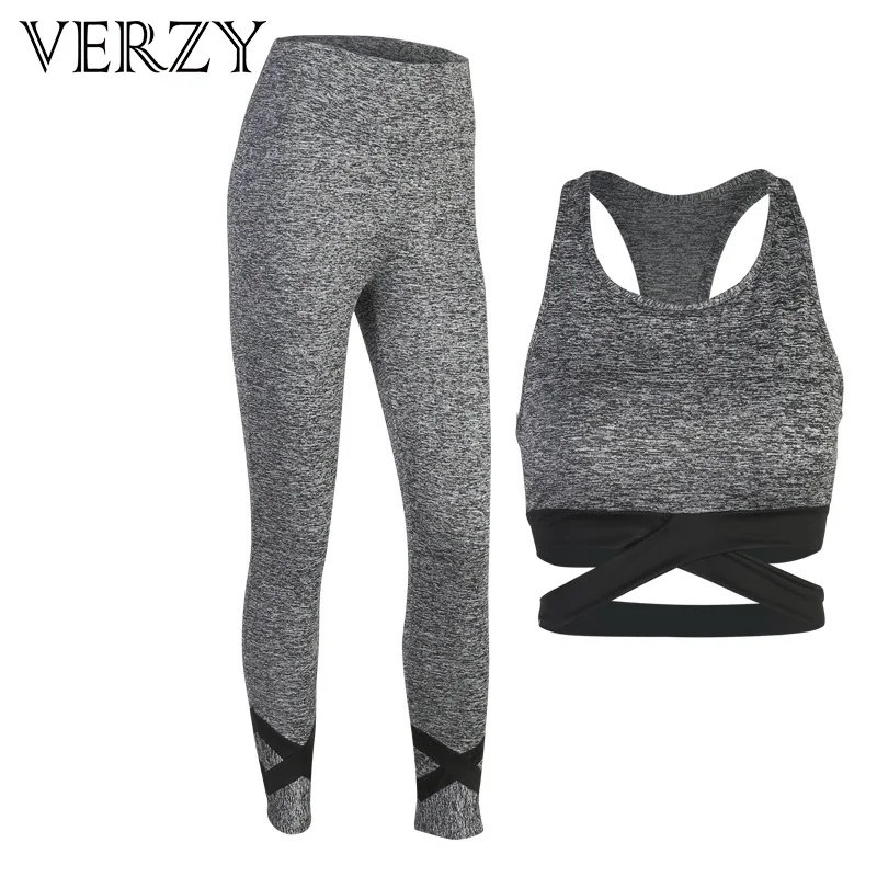 VERZY 2 stks/set Vrouwen Yoga Sets Fitness Sport Pak Mesh Patchwork Beha + Broek Sexy Leggings Panty Pakken Gym Workout sexy Running VERZY 2 stks/set Vrouwen Yoga Sets Fitness Sport Pak Mesh Patchwork Beha + Broek Sexy Leggings Panty Pakken Gym Workout sexy Running
