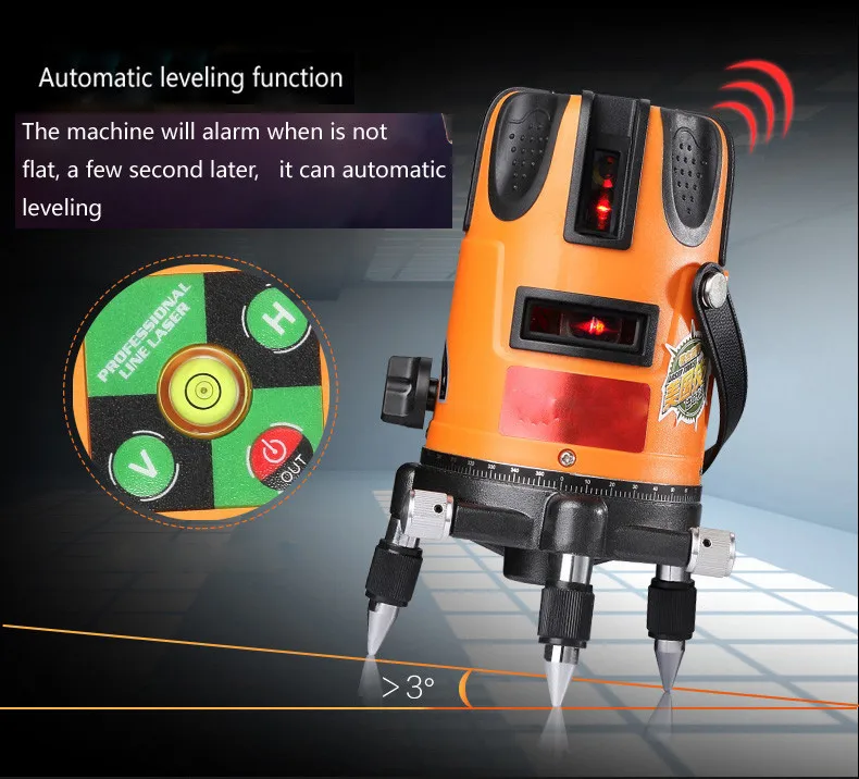 5 линий 6 точек можно наклонять лазерный уровень из двери роторная поперечная линия с треногой