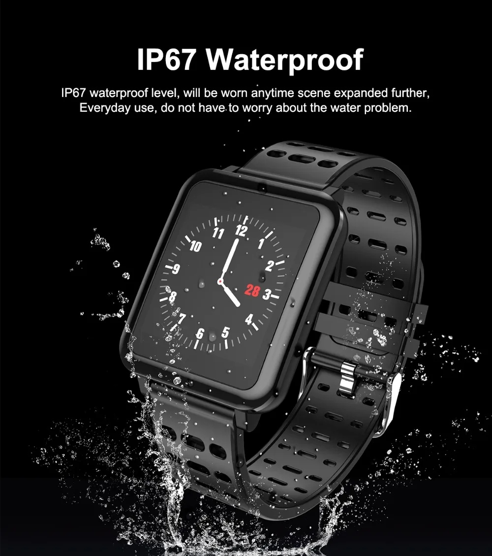 Смарт-часы, водонепроницаемые, IP67, кровяное давление, пульсометр, умные часы для Android, Ios, Xiaomi, Iphone, для мужчин, Relogio Inteligente
