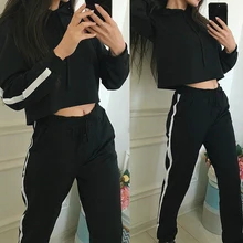 New Hoodies Long Sleeve Sport Yoga Suit Women Tracksuit Loose Yoga Set Fitness Gym Clothing Sportswear ropa deportiva mujer
