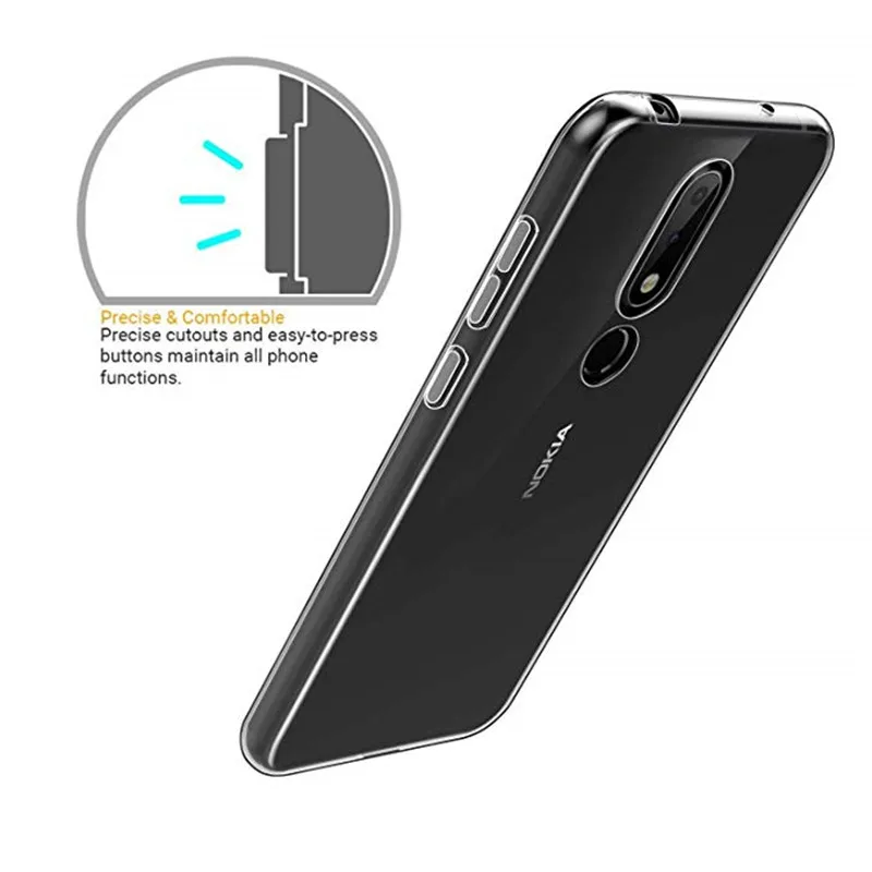 Мягкий прозрачный ТПУ силиконовый чехол для Nokia 6 1 Plus TA 1103 1116 задняя крышка 5 8