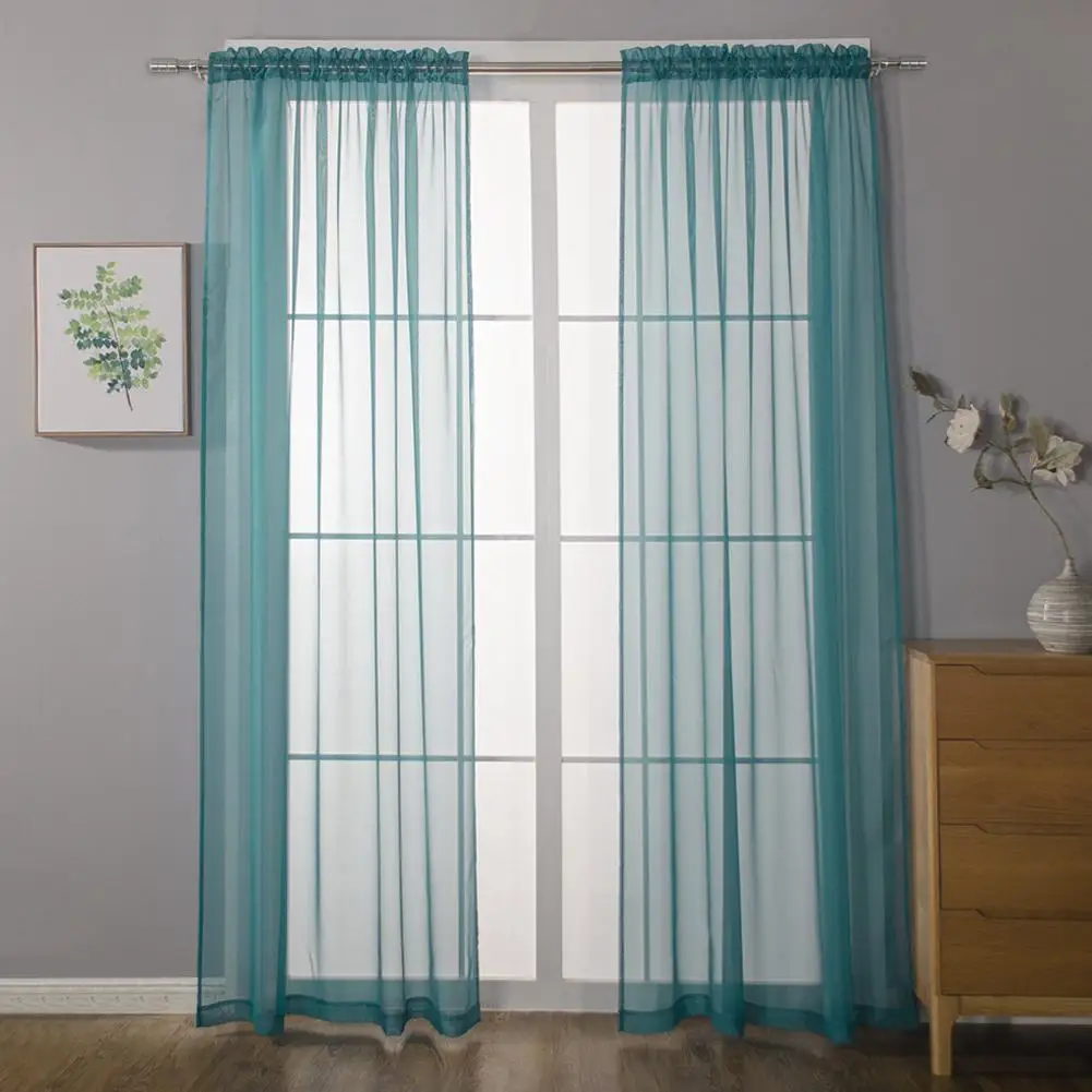HobbyLane Solid Color Shading Tulle Curtain for Living Room Home Window Decoration | Дом и сад