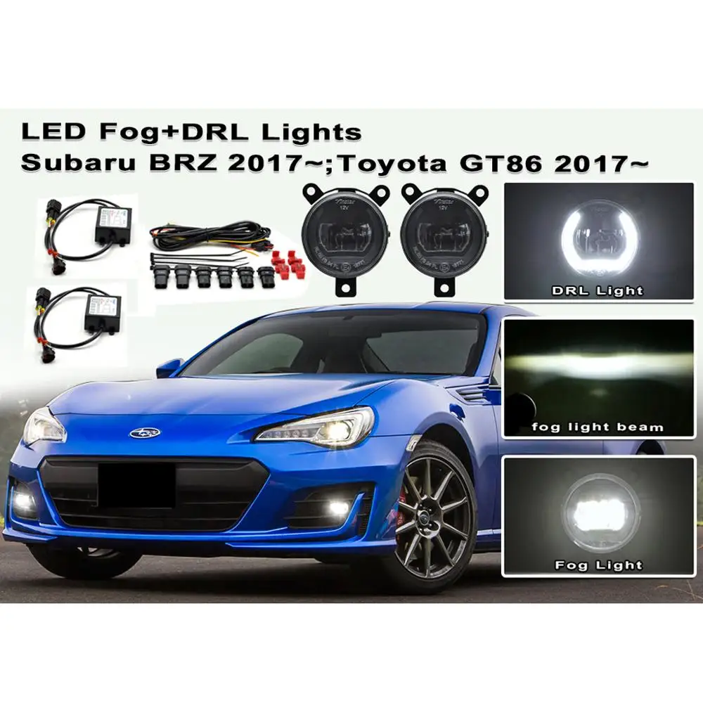 US $118.25 LED DRLFog lights for Toyota Gt86 2017UPfor Subaru BRZ 2017Up