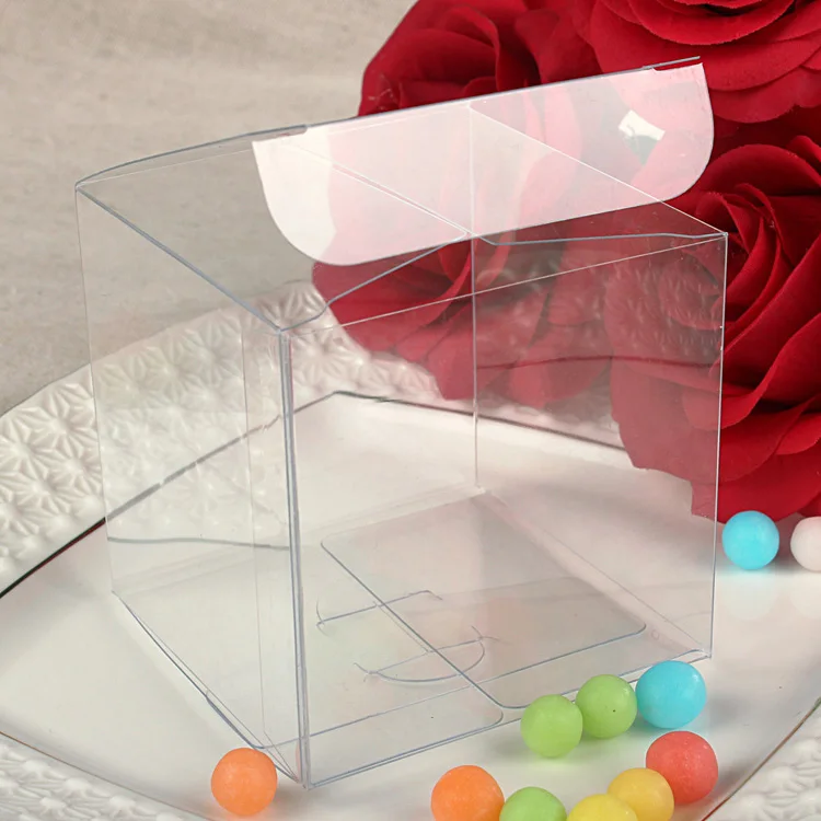 Прозрачная коробка из ПВХ для ювелирных изделий 500 шт. 5x5x5 см|jewelry gift box|gift boxbox packaging