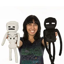 24cm Minecraft Skeleton Stuffed Toys High Quality Minecraft Enderman Plush Doll Kids Toys Brinquedo Gifts